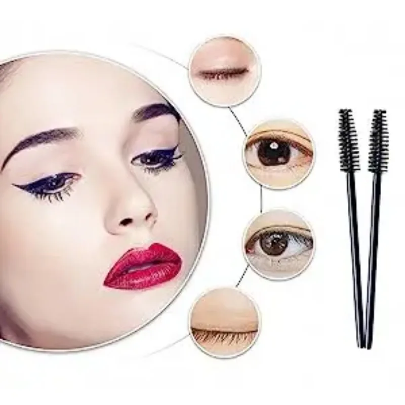 50PCS Wimpern Pinsel Einweg Wimpern Verlängerung Pinsel für Wimpern Reinigung Mascara Wands Applikator Lippen Pinsel Make-Up-Tool