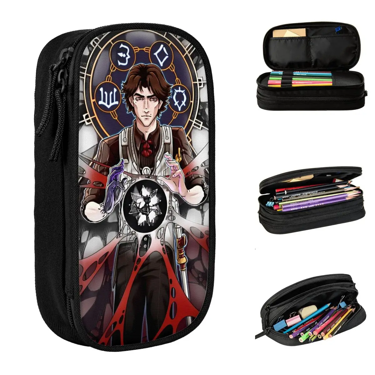 Viktor Arcane Viktor Pencil Cases Pen Box Bags Student Big Capacity Students School Gifts Pencilcases