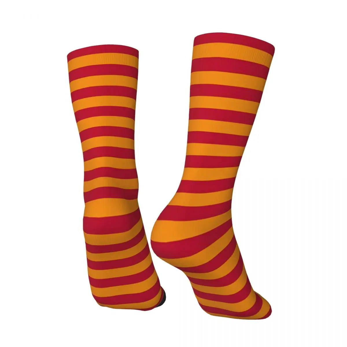 Happy – chaussettes unisexes Vintage à rayures rouges et oranges pour hommes, Style de rue sans couture, imprimées, nouveauté, cadeau d\'équipage