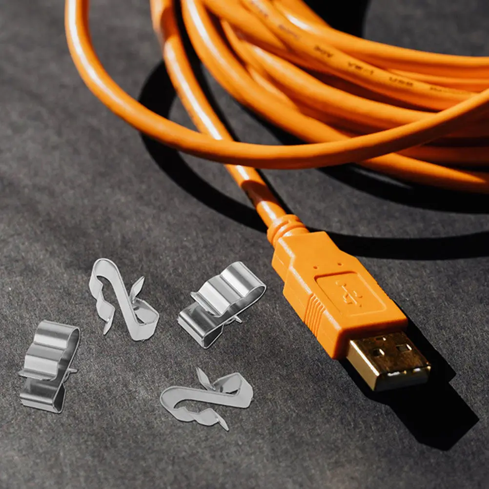 20Pcs Metal Trailer Cable Clamp Stainless Steel Solar Panel Wire Clip Photovoltaic Grounding Cable Fixing Clip for Wire Frame