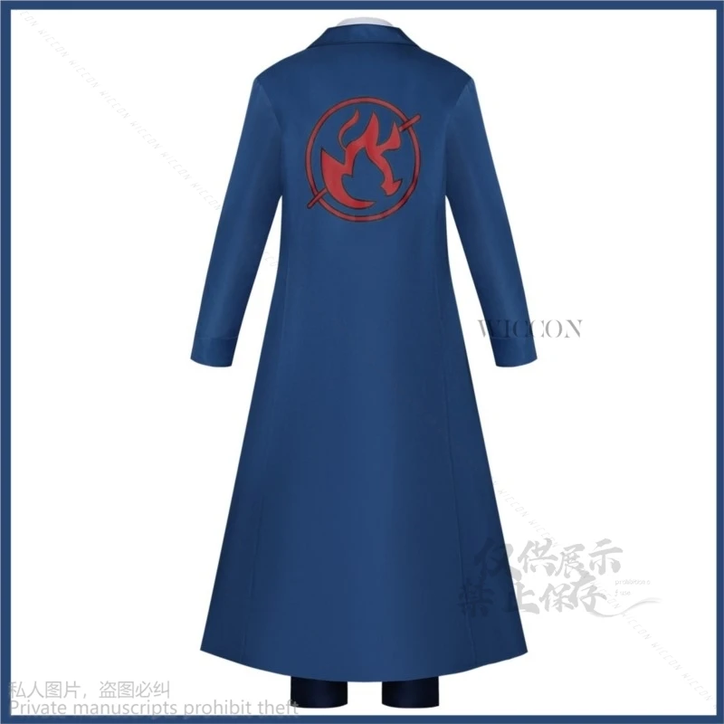 Kaldo Gehena Anime Mashle: Magic And Muscles Cosplay Costume Blue Long Coat DK Uniform Skirt Adult Man Carnival Halloween Suit