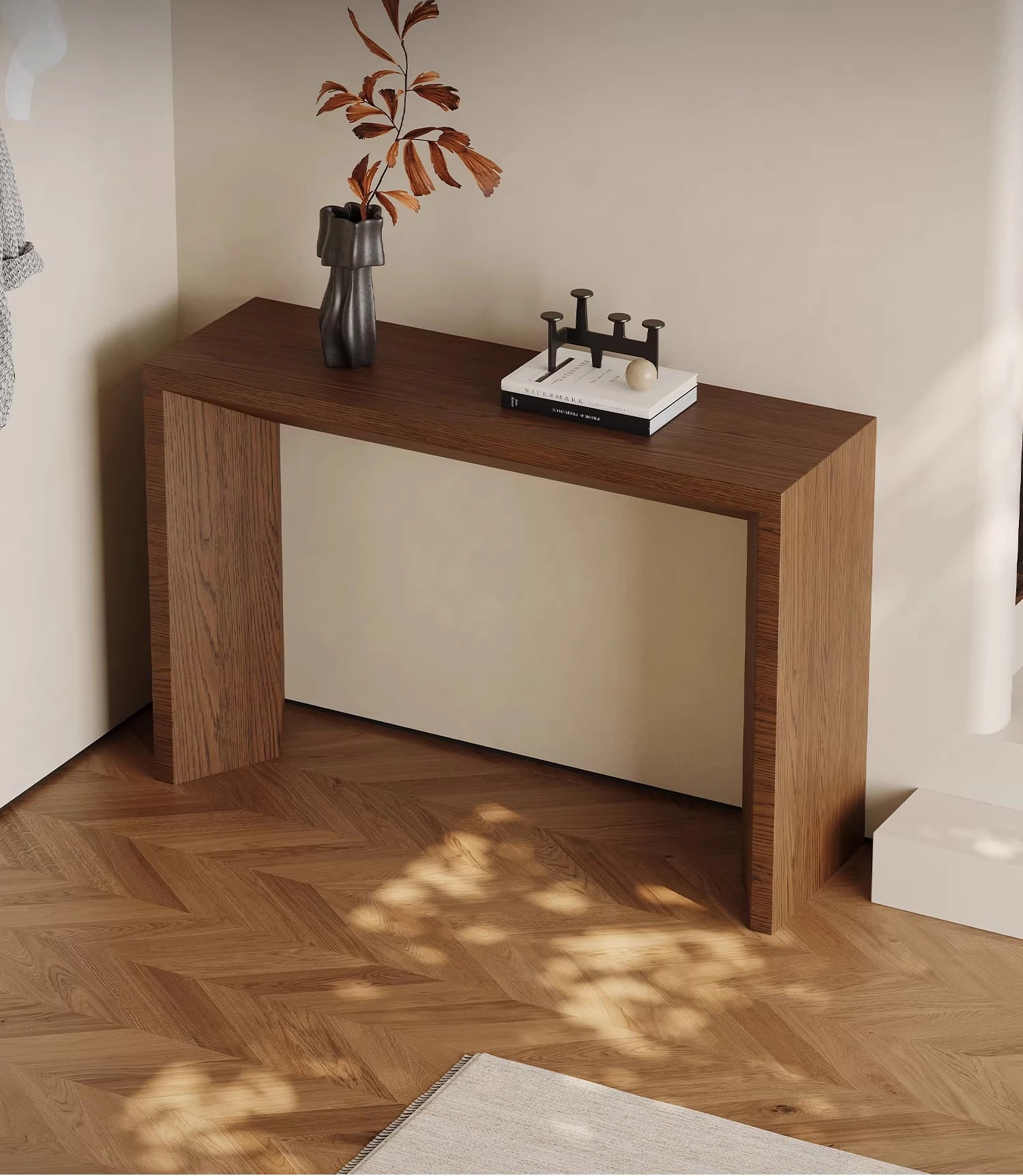 Middle-ancient style solid wood entrance table is opposite the door, new Chinese-style entrance table enters the door