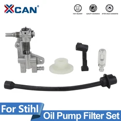 XCAN 5pcs Oil Pump Filter Pipe Hose Line Oil Nozzle Turbine Kit For 4500 5200 5800 45CC 52CC 58CC Gasoline Chainsaw Spare Parts