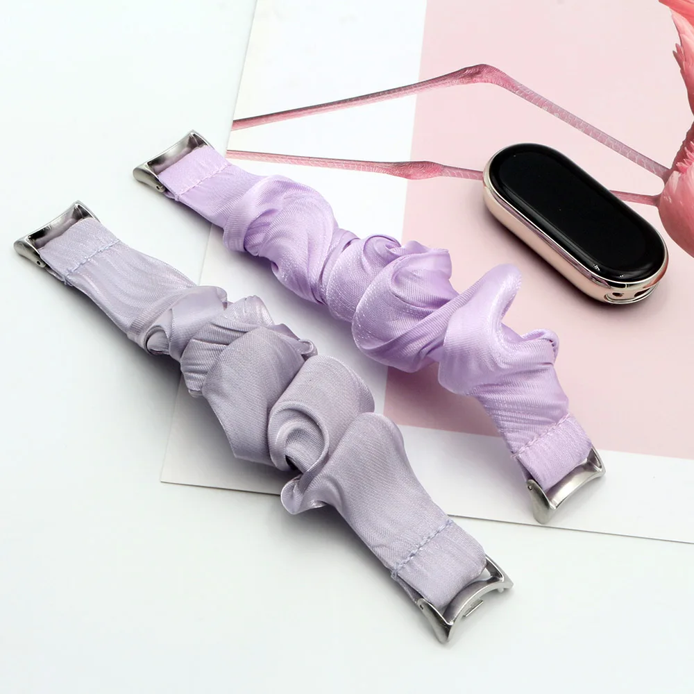 女性用ナイロンストラップ,スマートバンド8,8,NFC, Xiaomi Mi 9,柔らかく弾力性のある生地,ドレッシーでシンプル