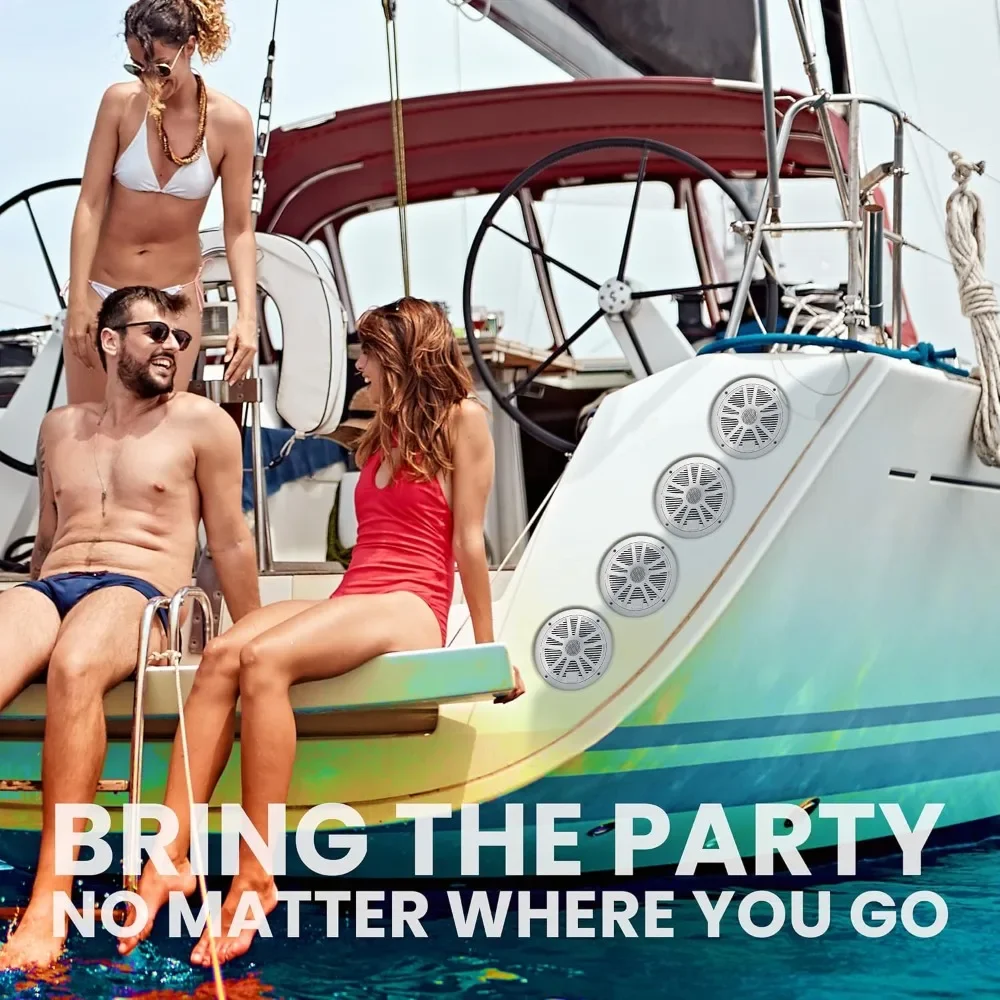 البيع الأكثر مبيعًا!-ASK904B.64 مكبرات صوت مقاس 6.5 بوصة ومضخم صوت 4 قنوات - 500 مخرج عالي، جهاز تحكم عن بعد بلوتوث، شحن سريع #4