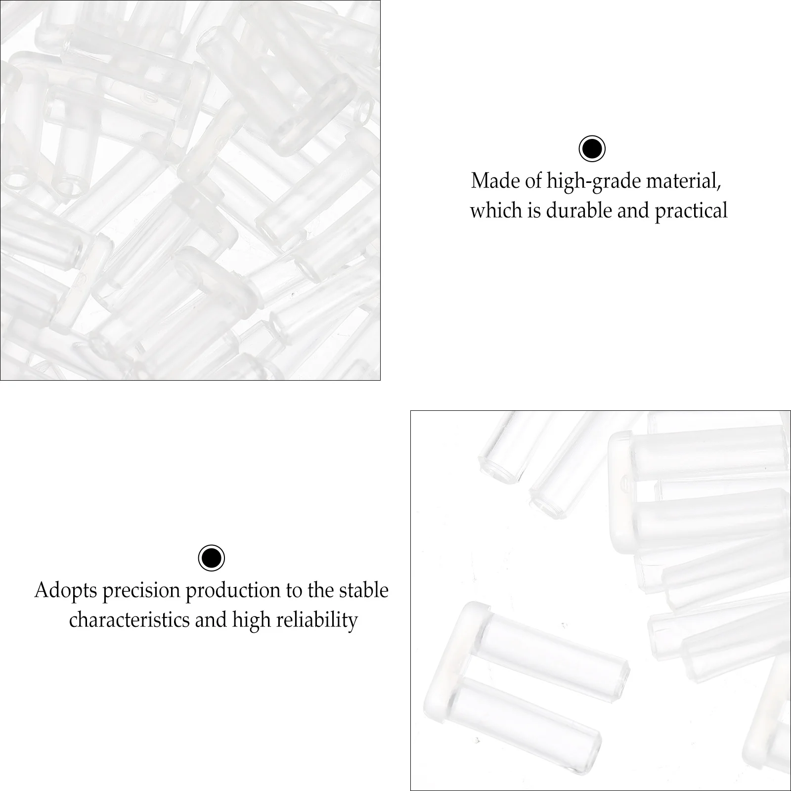 

2 Packs Clear Plastic Compression Plug For Rimless Glasses Fixing Accessories Spare Buckle Double Rubber Sleeves Lightweight