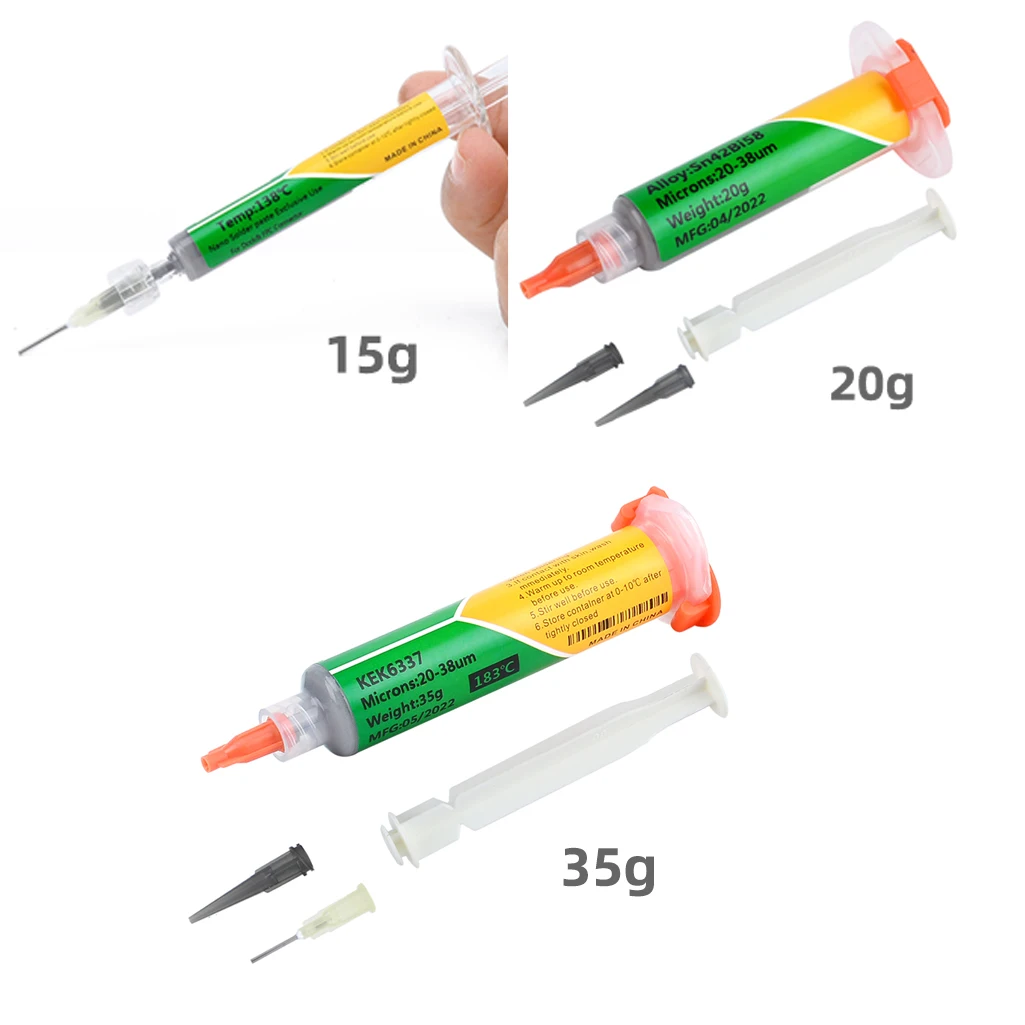 Portable Solder Paste Soldering SMD BGA IC PCB Needle Tube Tin Paste Welding Paste Welding Components Portable Welding Materials