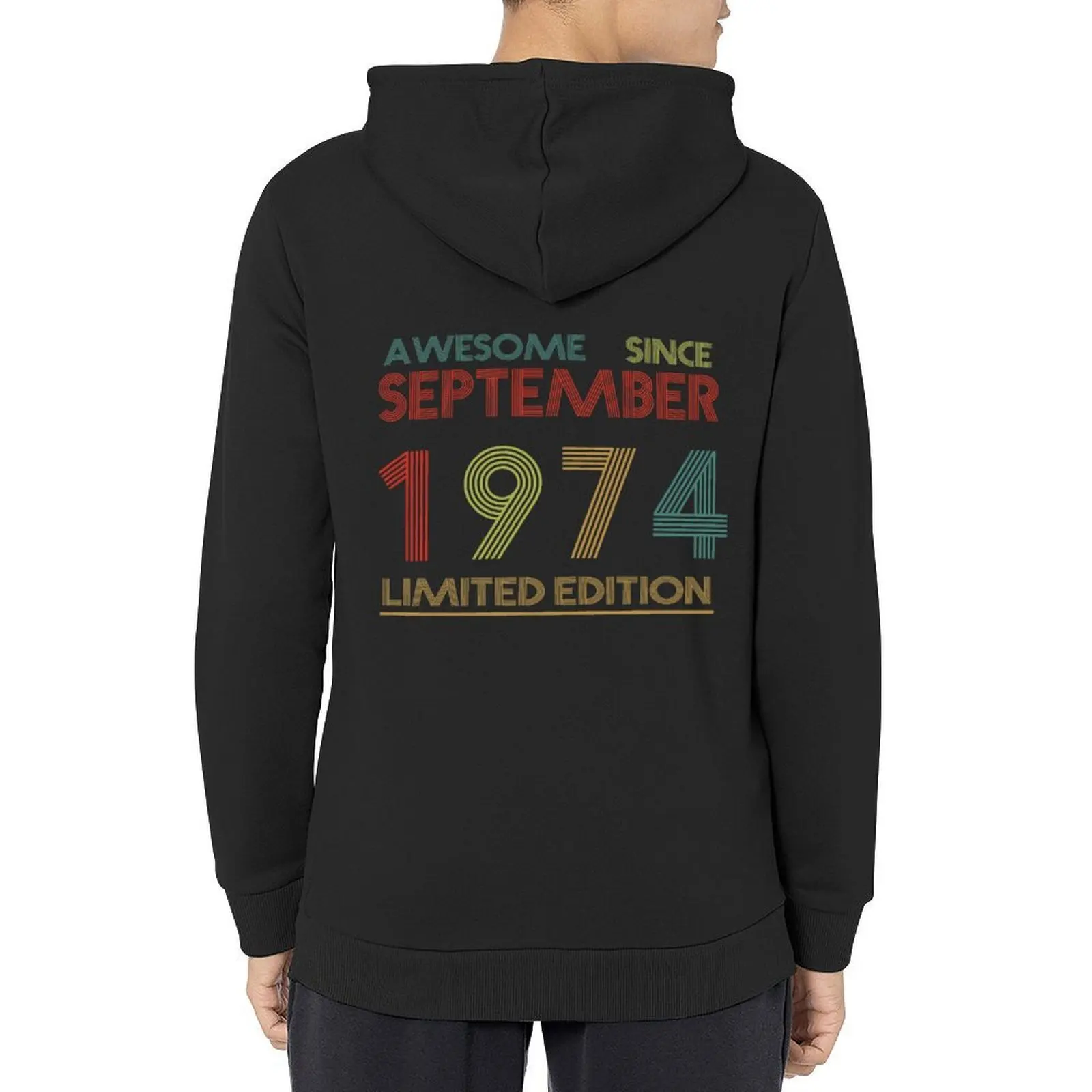 

Awesome Since September 1974 Limted Edition 47th birthday Hoodie fashion men korean style clothes men's hoodies
