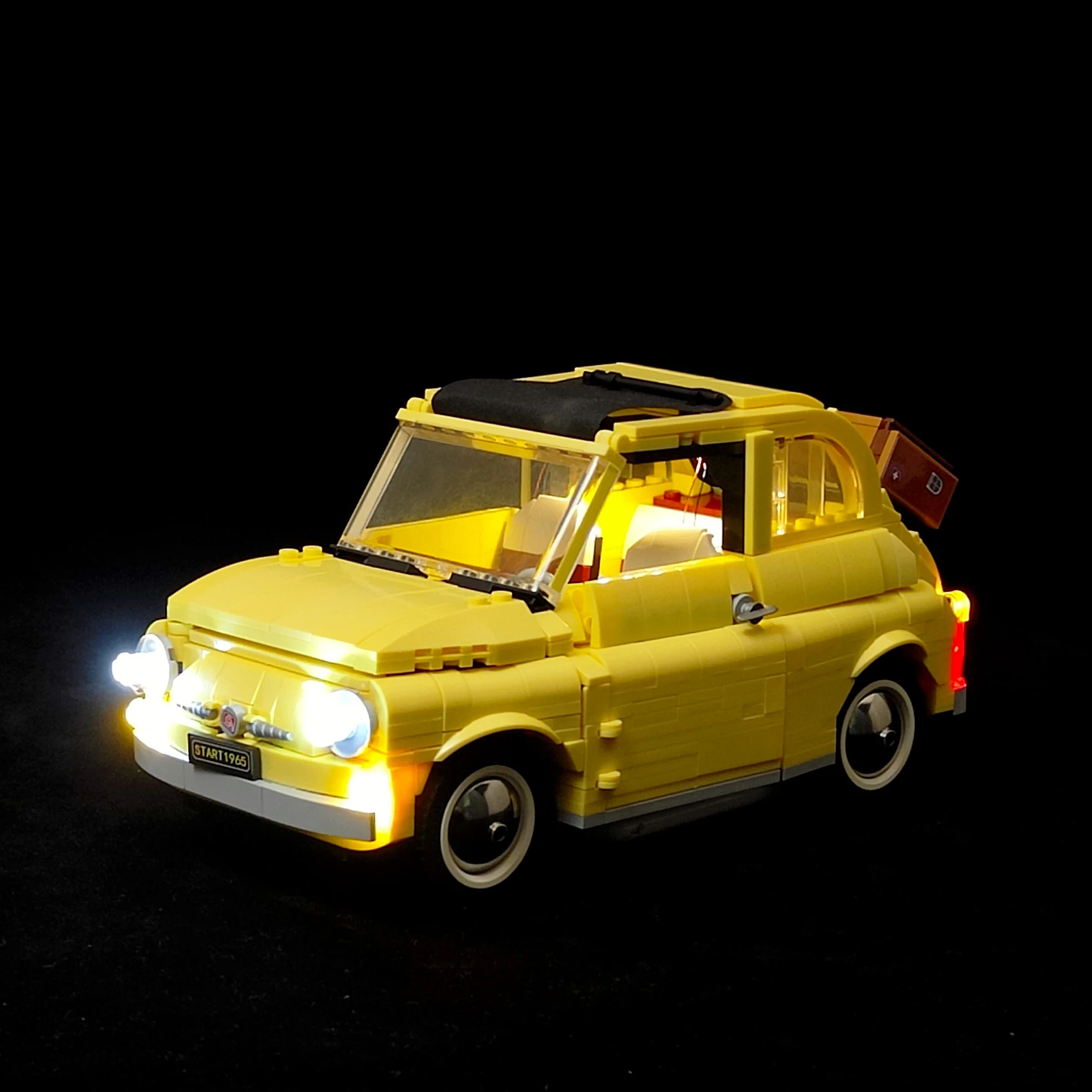 Not Included Building Blocks LED Light Kit For Fiat 500 10271 DIY Toys Gift Only Lighting Set