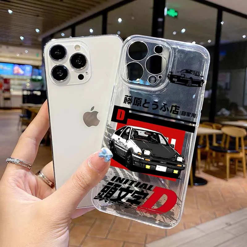 Initial D Car Race Phone Case For Apple iPhone 17 Air 16E 15 14 13 12 11 mini Pro Max Plus Transparent Space Cover Silicone Soft view 4