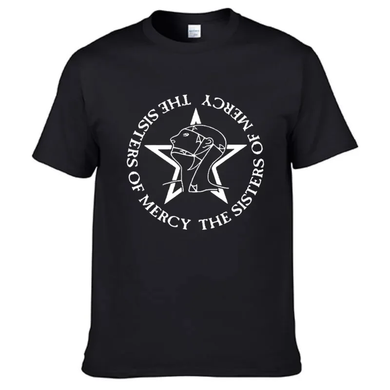 The Sisters Of Mercy T-Shirt Men And Women Tee Post Punk Goth Rock Band T Shirts Cotton Tops Tees Fashion Short Sleeve Clothing