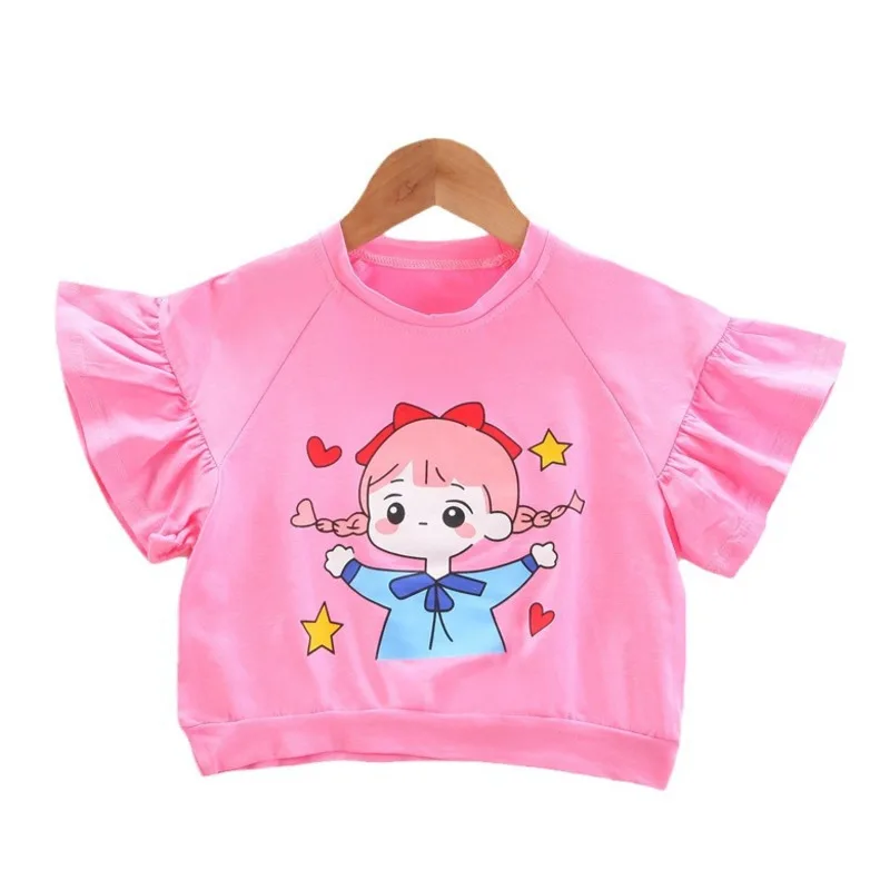 New Summer Baby Clothes Children Girls Fashion Cute Short Sleeved T-Shirt Kids Clothing Toddler Casual Costume Infant Sportswear