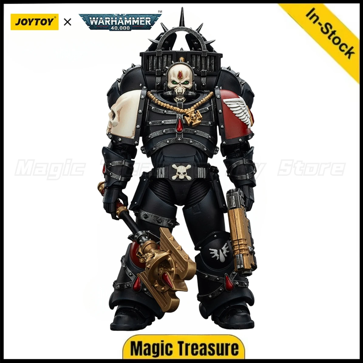 

【Pre-sale】JOYTOY Warhammer 40K Blood Angels Lemartes with Jump Pack Blood Crozius and Absolver Bolt Pistol 1/18 Action Figure