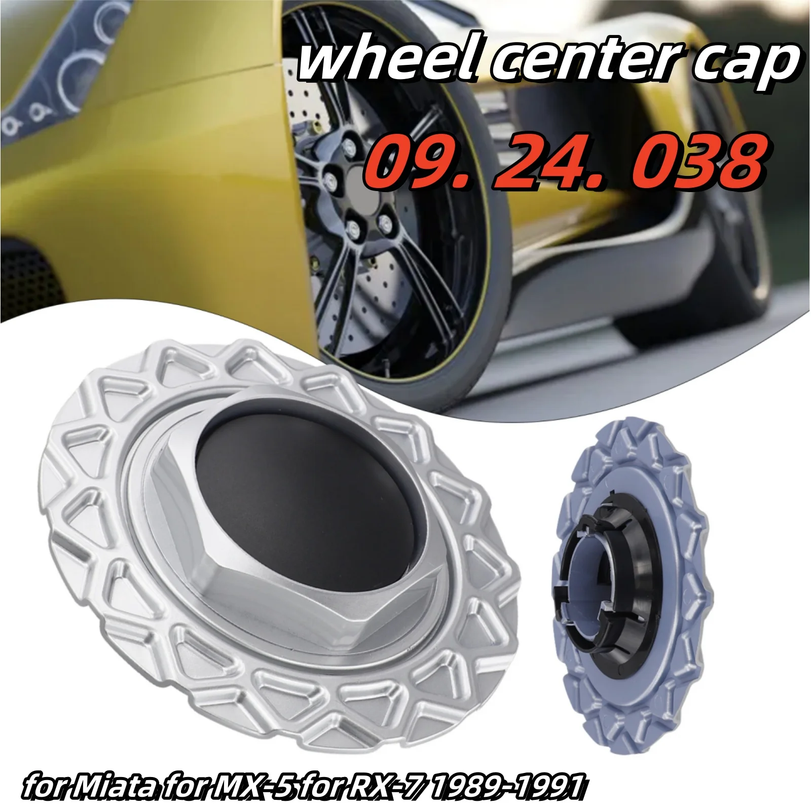 Auto Wheel Center Cover Auto 151MM Wheels Tires Parts Plastic Hub Center Cap #09. 24. 038 For Miata For MX-5 For RX-7 1989-1991