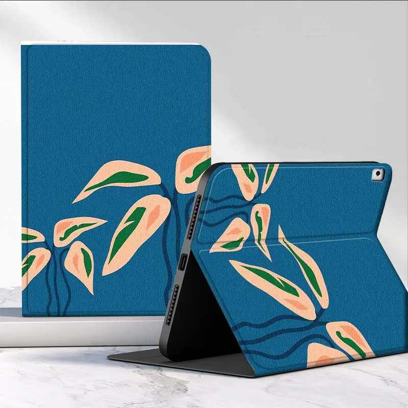 

Blue Plant Simple Pattern For iPad Air Mini 9.7 2 4 5 11 6th 7th gen 13 3 1 2 4 5 6 7 7.9 10.9 10.5 Inch Tablet Case