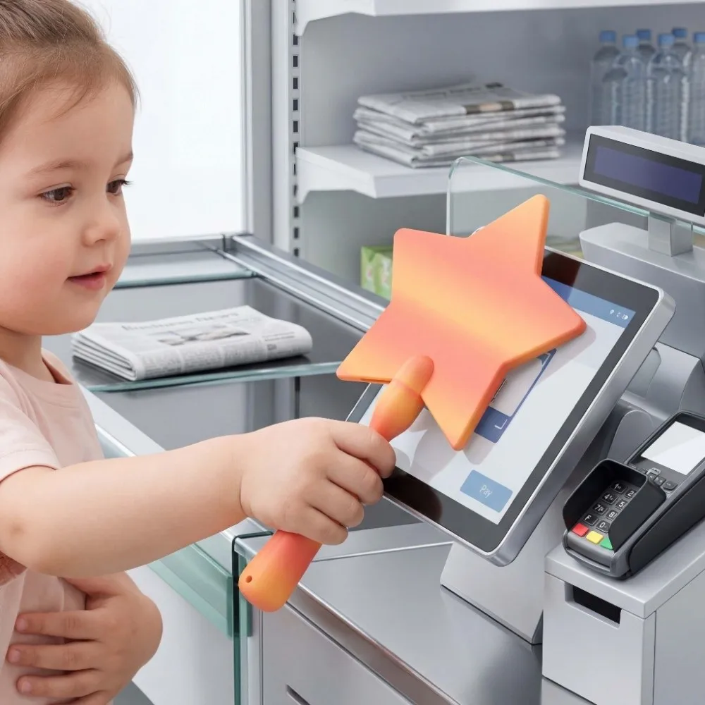 

Creative 3D Printed Wand Tap To Pay Detachable Portable Contactless Payment Sleeve Lightweight Cute Star Magic Wand Holder