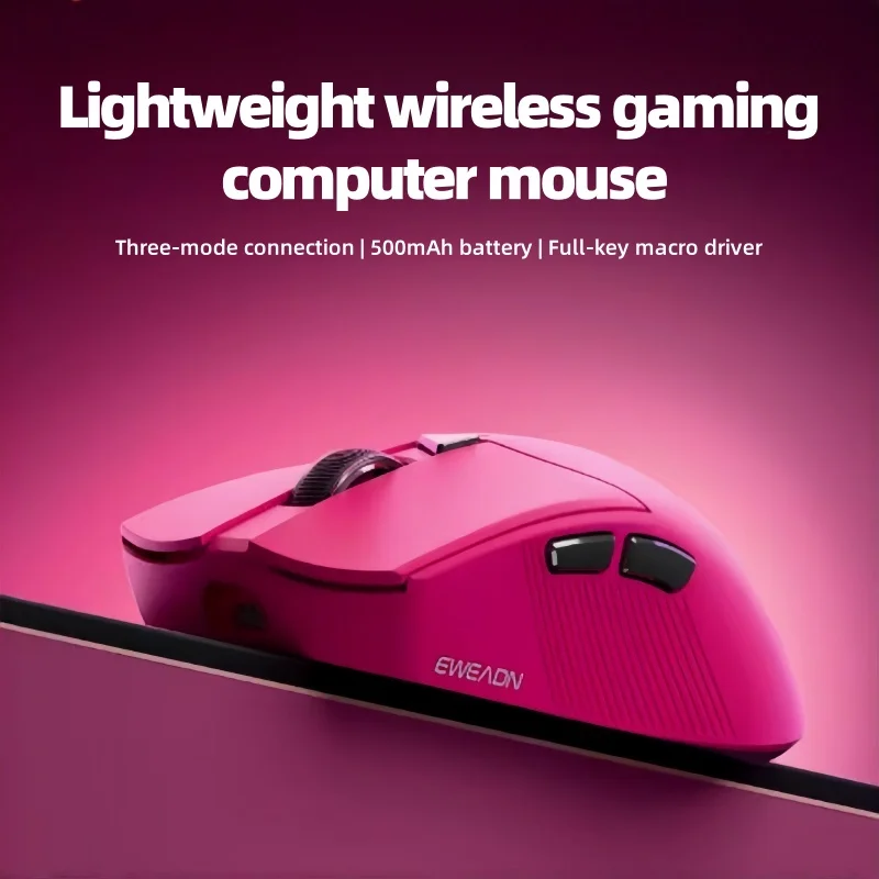 EWEADN GS01 ratón inalámbrico de tres modos ligero juego de deportes electrónicos 12800DPI ordenador con cable Oficina FPS CSGO MOBA