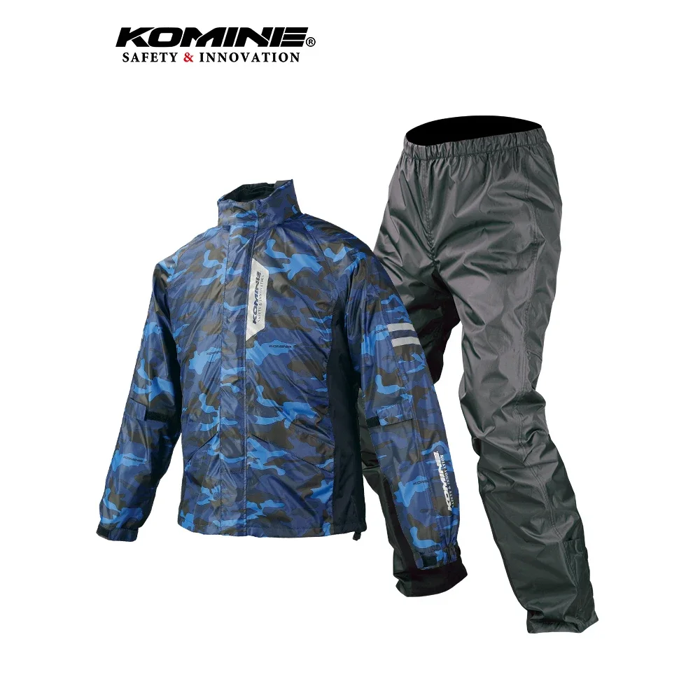 

KOMINE Biker Raincoat Men Waterproof Full Set Motorcycle Riding Split Type Raincoat Windproof Outdoor Rainstorm Prevention