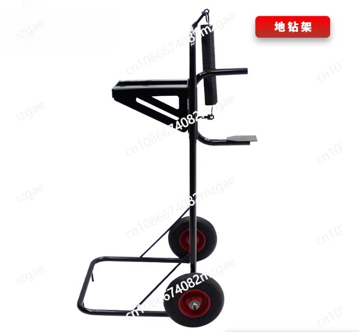 Double-wheel agricultural ground drilling rack Small planting machinery Hand-pushed single-wheel ground drilling rack