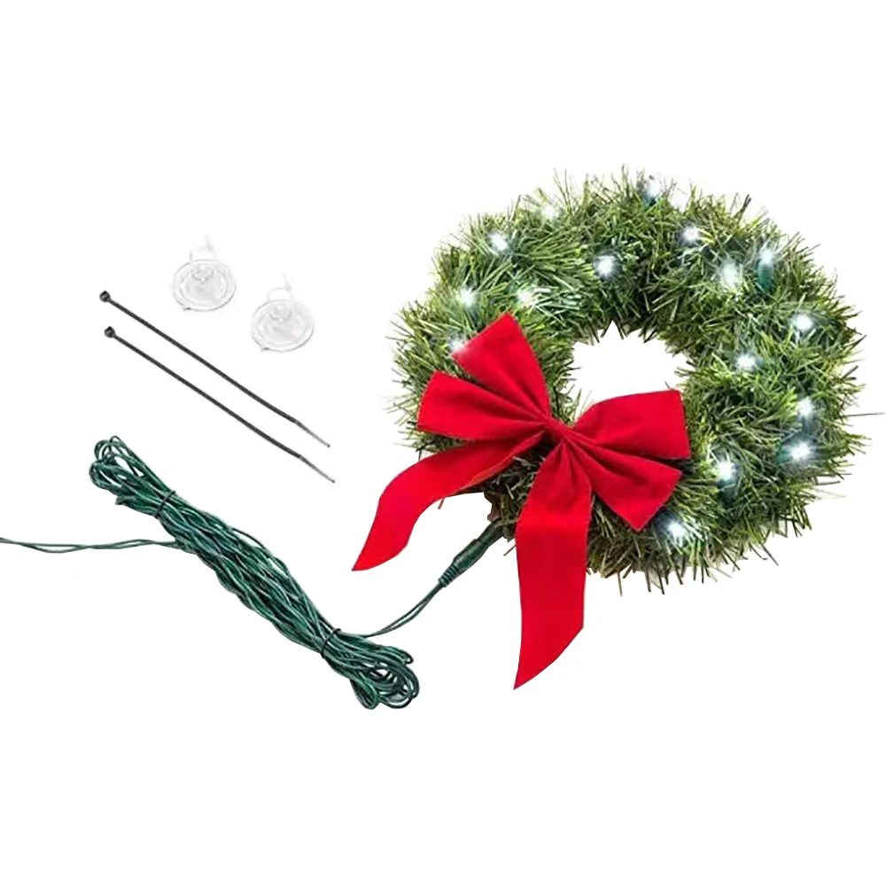 Car Wreath Accessories Christmas Decor  Front Grille Car Christmas Wreath Decoration Tree Ornament