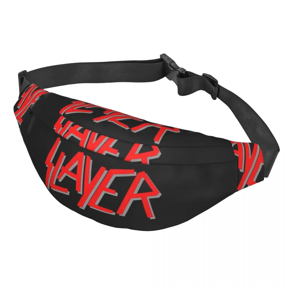 RapMetal Rock Band Slayers Fanny Pack pour hommes et femmes, sac à bandoulière personnalisé, sac de taille pour voyage, randonnée, téléphone, poudres d'argent, mode