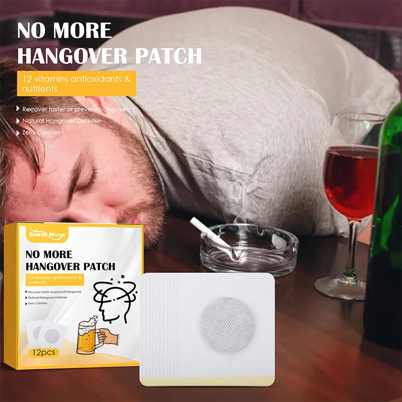 12Pcs/box Quit Drinking Patch Relieve Alcohol Addiction Alcoholism Sticker Protect Liver Hangover Chinese Herb Body Care Plaster