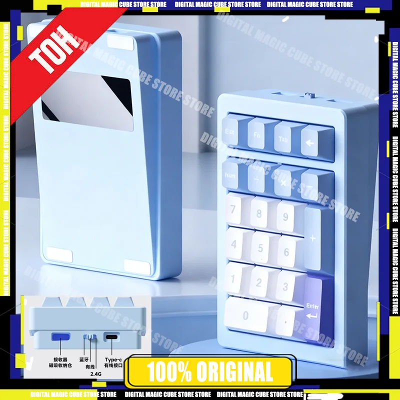 

Hot PANDA20 V2 Numeric Keypad Kit Wireless Tri-mode Gasket Hot-Swap RGB Custom CNC Aluminum VIAOffice Gaming Mechanical Keyboard