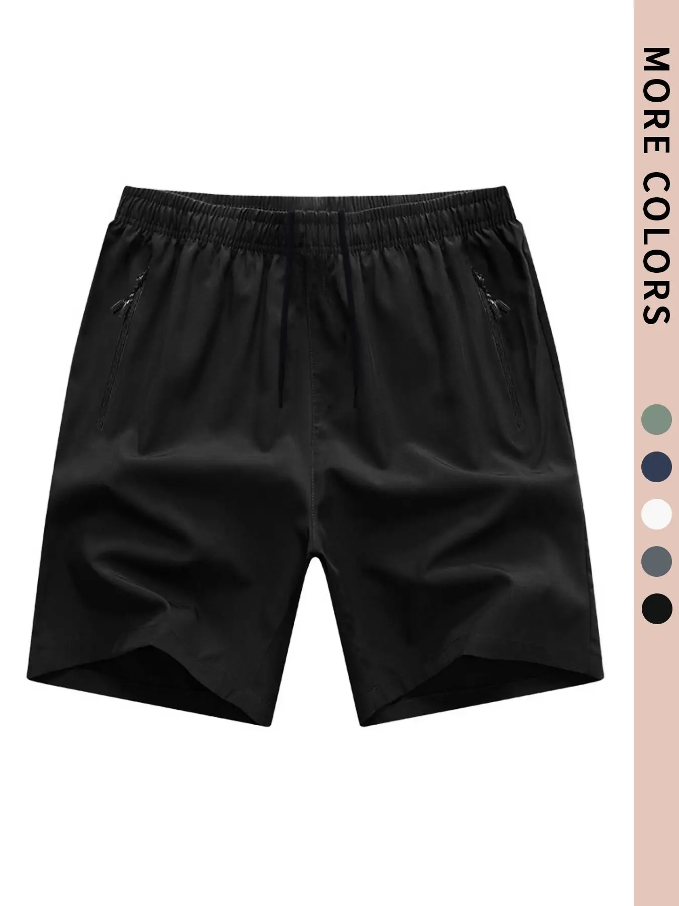 

Men's Quick-Drying Breathable Short Summer Regular Version Casual and Comfortable Zipper Flap Pocket Pants Shorts, Men's Daily Sports Pants, Men's Bottoms, Summer Men's Shorts