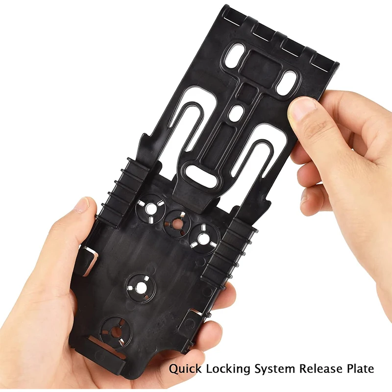 Tactical QLS 19 22 Quick Locking System Kit or Pistol Holster,with Mid Ride Belt Loop Adapter,Airsoft Hunting Accessories