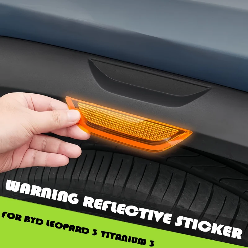 

Светоотражающие наклейки на колесную балку автомобиля, пригодные для BYD Leopard 3, титановые 3, модифицированные автомобильные предупреждающие светоотражающие наклейки, обновленные детали