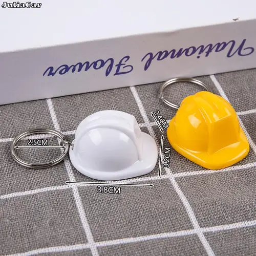 Imagen 2 del producto LLavero de casco duro, accesorio de seguridad creativo para vacaciones, regalo de joyería