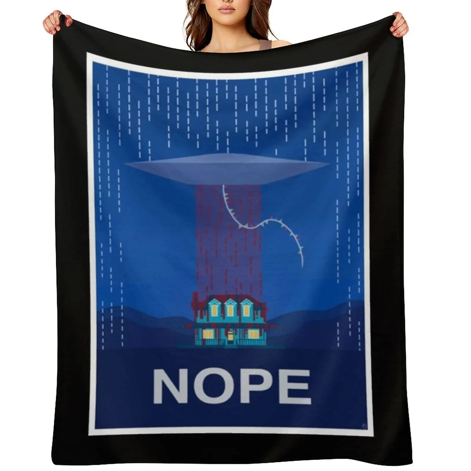 

NOPE MOVIE Throw Blanket warm for winter Giant Sofa Soft Beds Beach Blankets