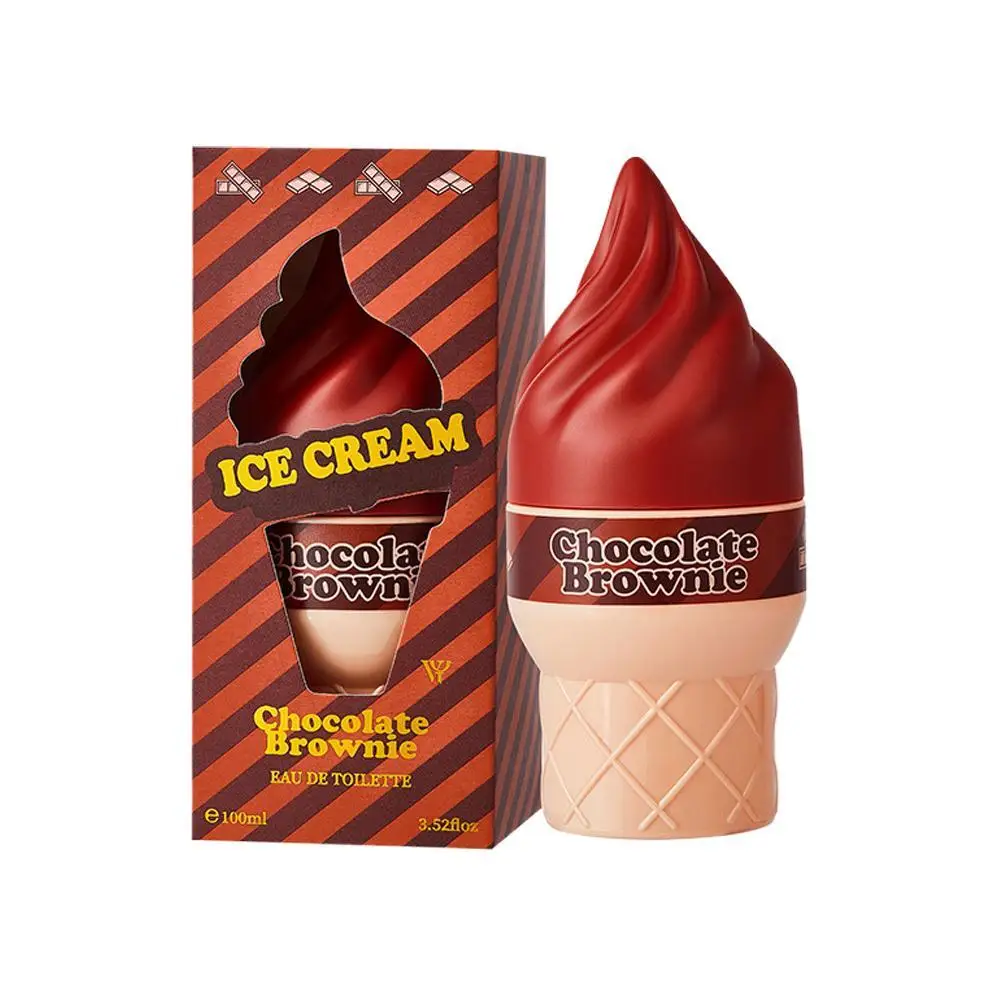 Cono de helado Perfume para mujer Aromas de chocolate y leche Fragancia duradera Producto cosmético Regalo de cumpleaños 100ML
