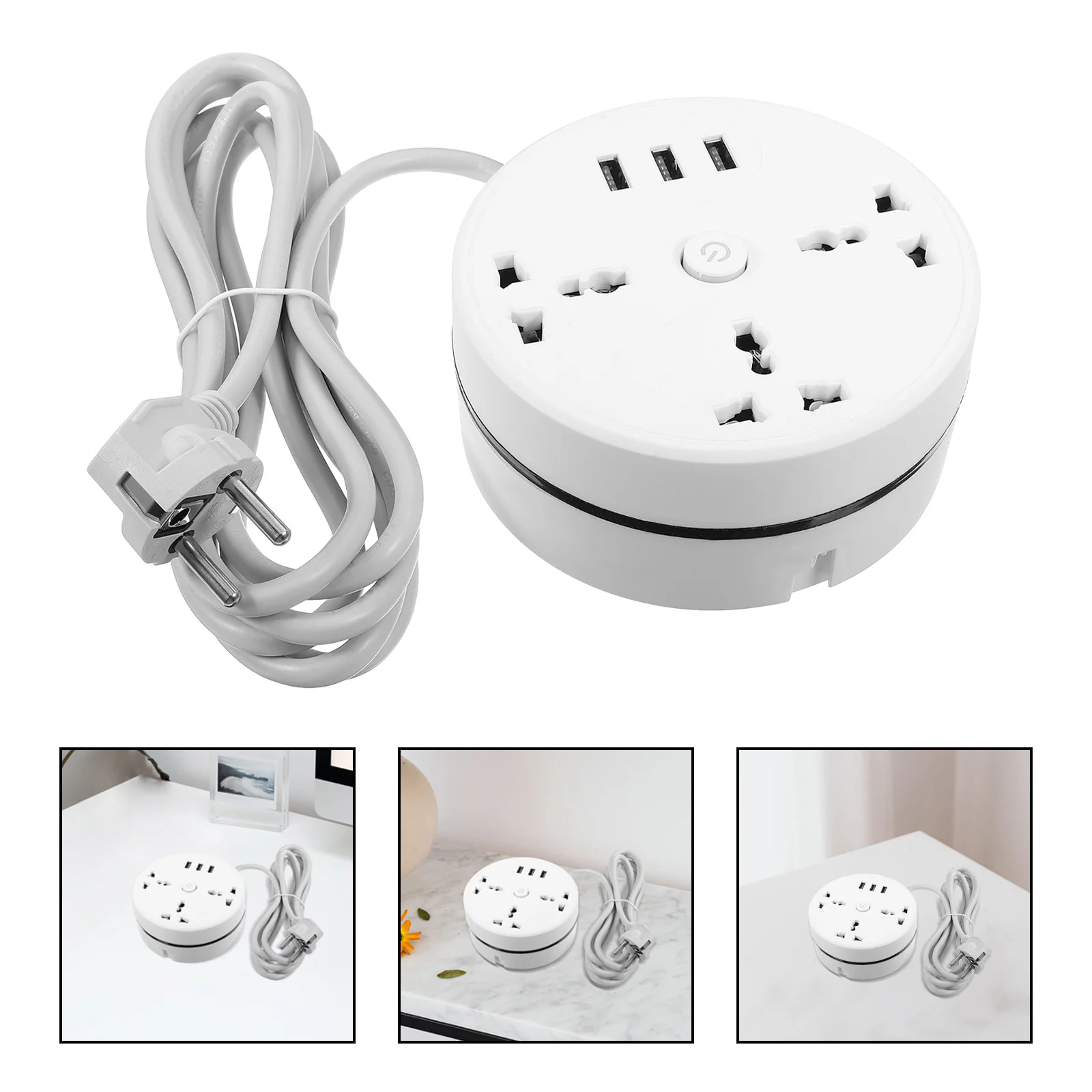 

Multi-Function Panel 6-Slot Portable Extension Board For Home Office Travel Camping Outlet, Travel, Outdoor Power Strip Board,