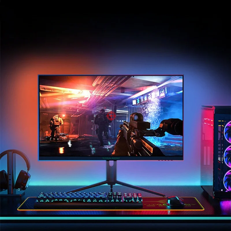 Lumière d'écran synchronisée e-sports, lumière d'ambiance, fond de jeu, lumière fluide, bande de lumière LED irisée, 5V