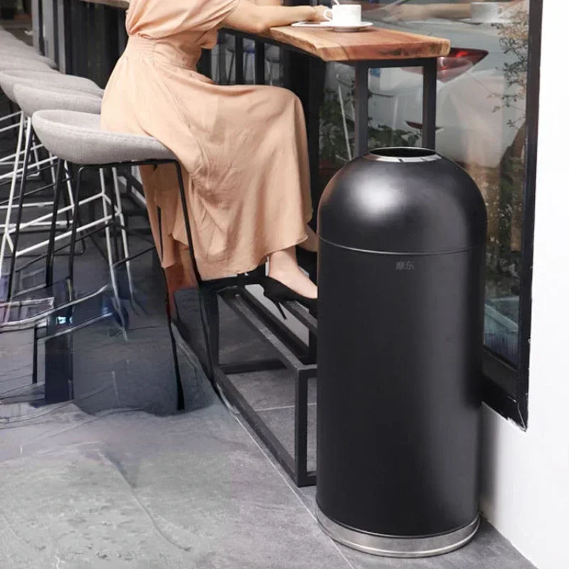 Creative Bullet Trash Can, Large Capacity Garbage Separation Bin, Commercial Hotel Trash Bins, Exclusive Coffee Shop Trash Can.