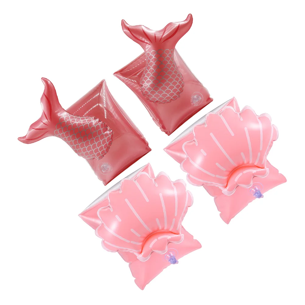 Brassards de natation gonflables pour enfants, 2 paires, flotteurs de bras pour enfants, sécurité de piscine, Double Airbag, anneau lisse et confortable