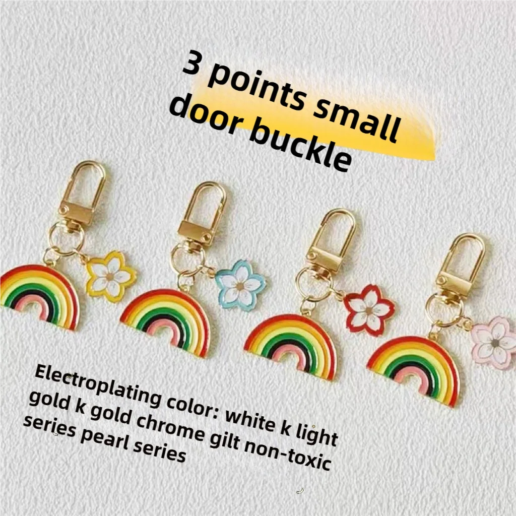 Candy color metal paint keychain dog clasp Color spray paint U-shaped door clasp Hook Bag pendant DIY accessory accessories