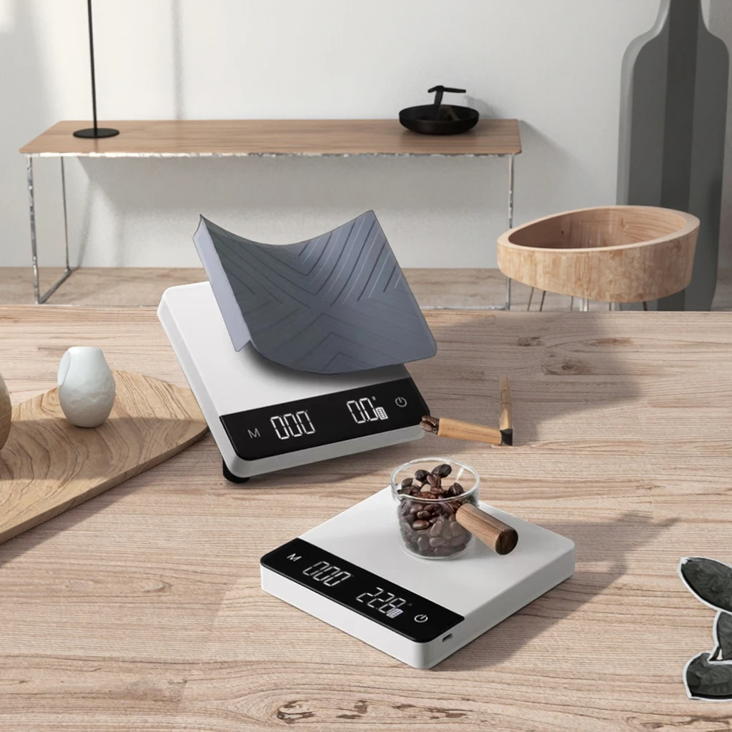 

Professional Hand Coffee Scale 0.1g Rechargeable Dual-Function Touch Screen ROHS Compliant for Baristas Kitchen Scales