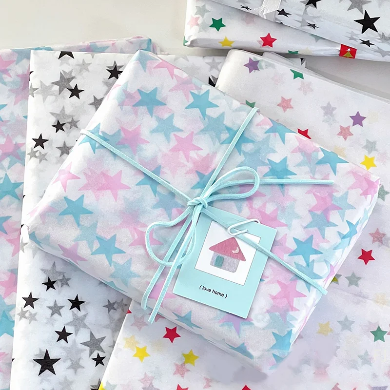 

[YU]10 Sheets Tissue Paper Wrapping Creative Star DIY Craft Flowers Gift Box Packing Wedding Party Home Decoration Supplies