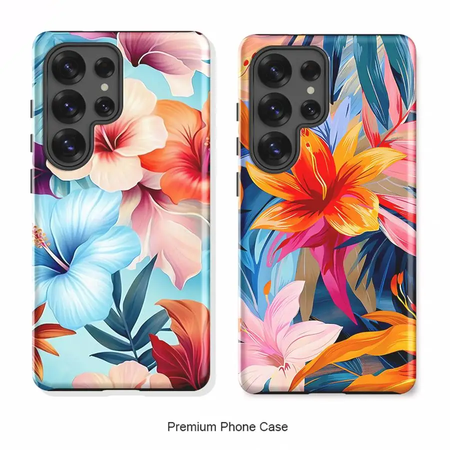 Tropical Lily Flower Pattern Phone Case for Samsung Galaxy S26 A26 S20 FE A36 S23 S25Ultra S23Ultra S24 Ultra A56 A16 Soft Cover