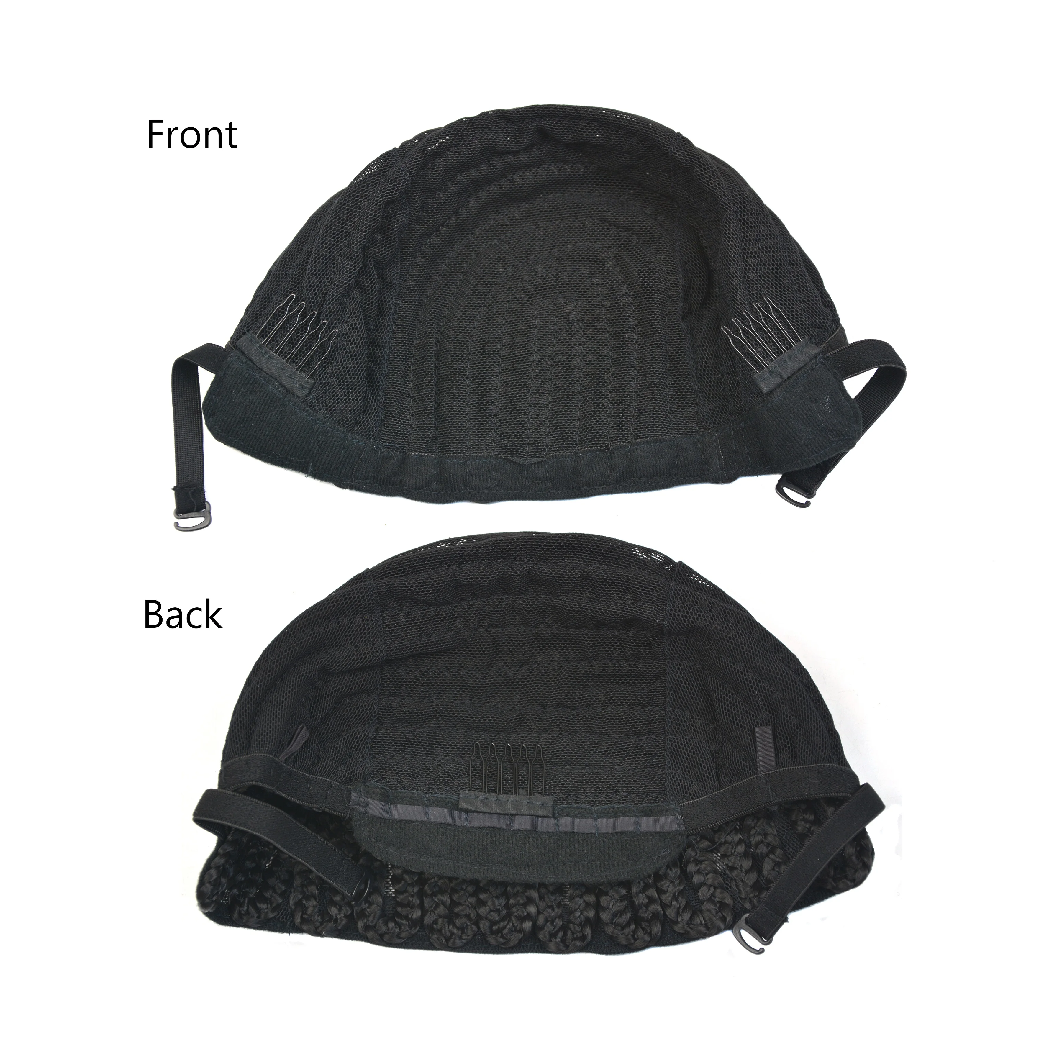 1 pz nero tessitura parrucca Caps Cornrow Cap con elastico per fare parrucche intrecciare Cap parrucca Net