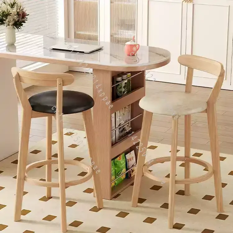 Luxury Wooden Dining Stool Wooden Bar Stool Modern Dining Room Office Stool Luxury Chaises for Nordic Interior Decoration