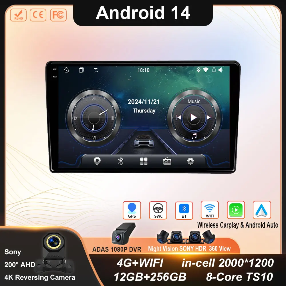 

Android Auto Car Radio For Hyundai H1 Grand Starex TQ 2007 - 2015 Multimedia Video Player Stereo 4G WIFI GPS Navigation Carplay