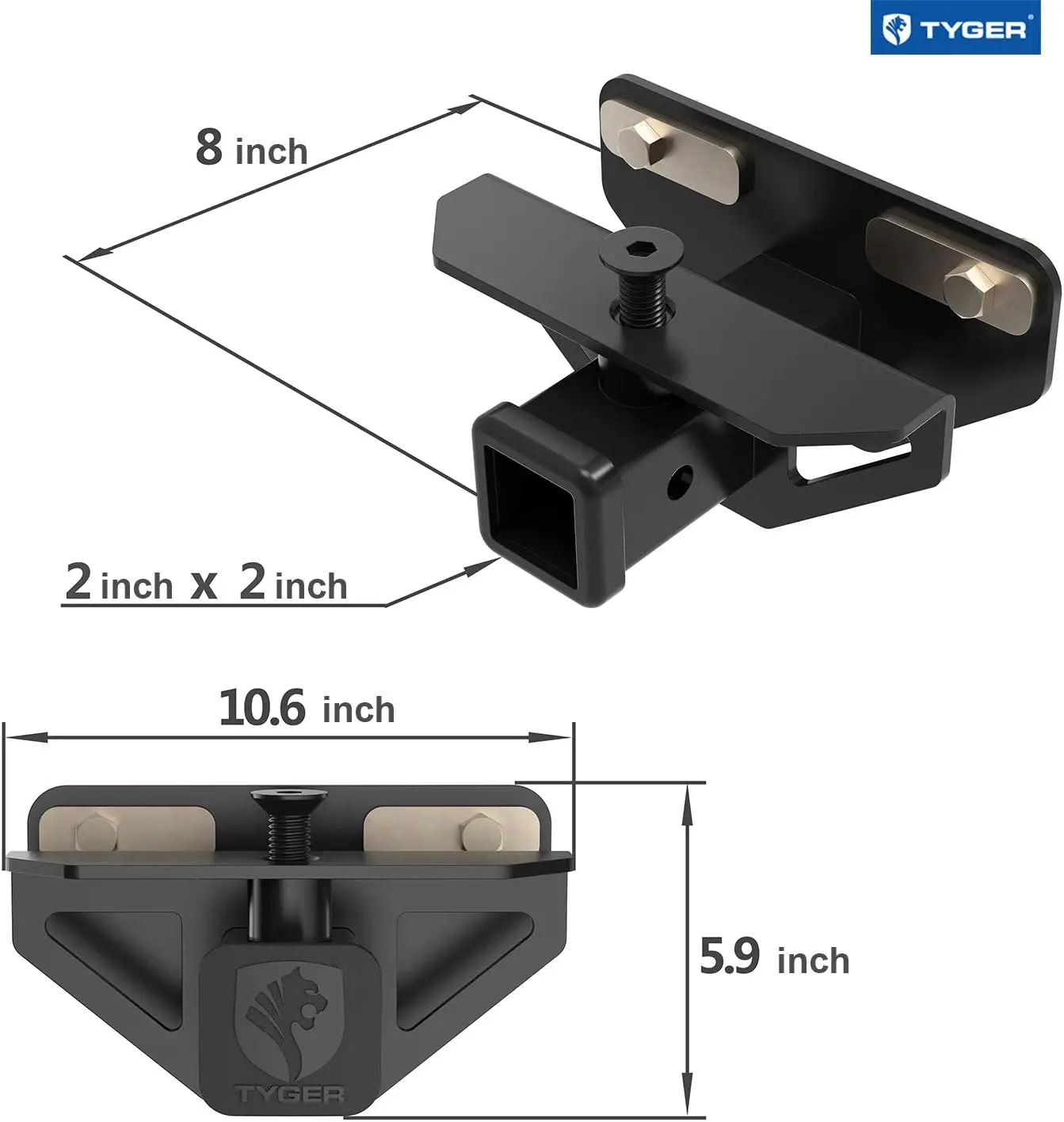 طقم وصلة مقطورة من الفئة 3 TG-HC3D002B لسيارة دودج رام 1500 2003-2018، 2019-2025 كلاسيكي، أسود #3