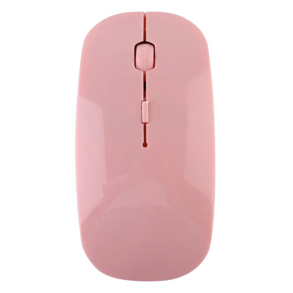 Pink Bluetooth-compatible 2.4GHz Wireless Mous USB Optical Rechargeable Mouse for Computer Laptop PC Macbook Gaming Mouse Gamer