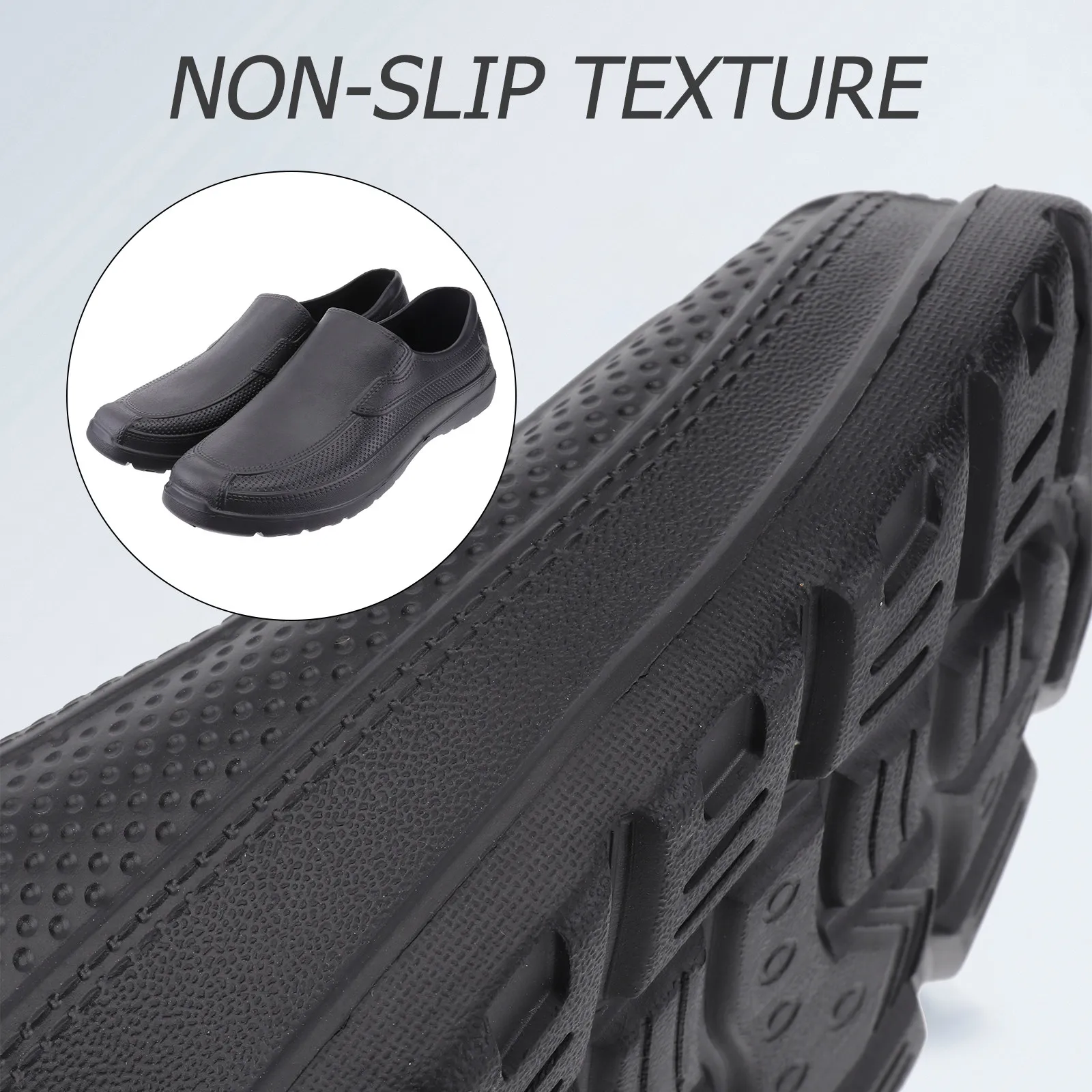 

Легкие нескользящие поварские туфли из ЭВА, черные, размер 44, маслостойкие, удобные кухонные туфли для работы стоя