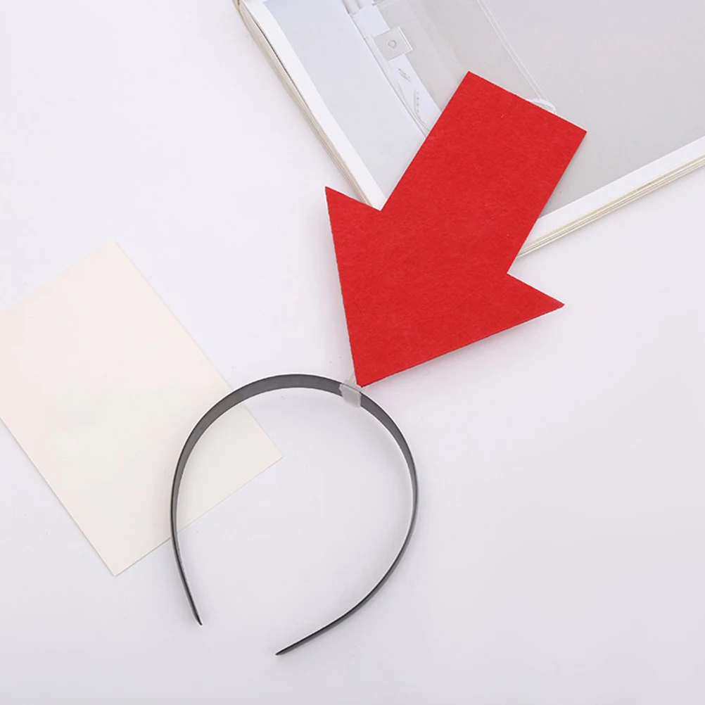 

2pcs Arrow Hair Hoop Novelty Party Headband Red Arrowhead Photo Props Hairstyle Accessory Funny Headdress Halloween