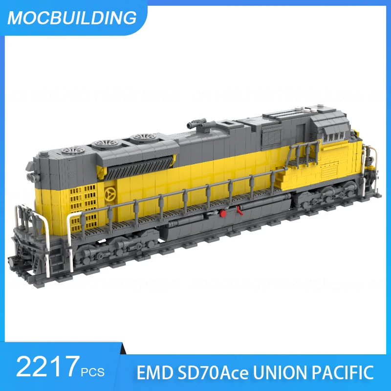 Строительные блоки MOC, масштаб 1/42, EMD SD70Ace UNION, модель поезда PACIFIC, сделай сам, сборные кирпичи, транспортные игрушки, подарки, 2217 шт.
