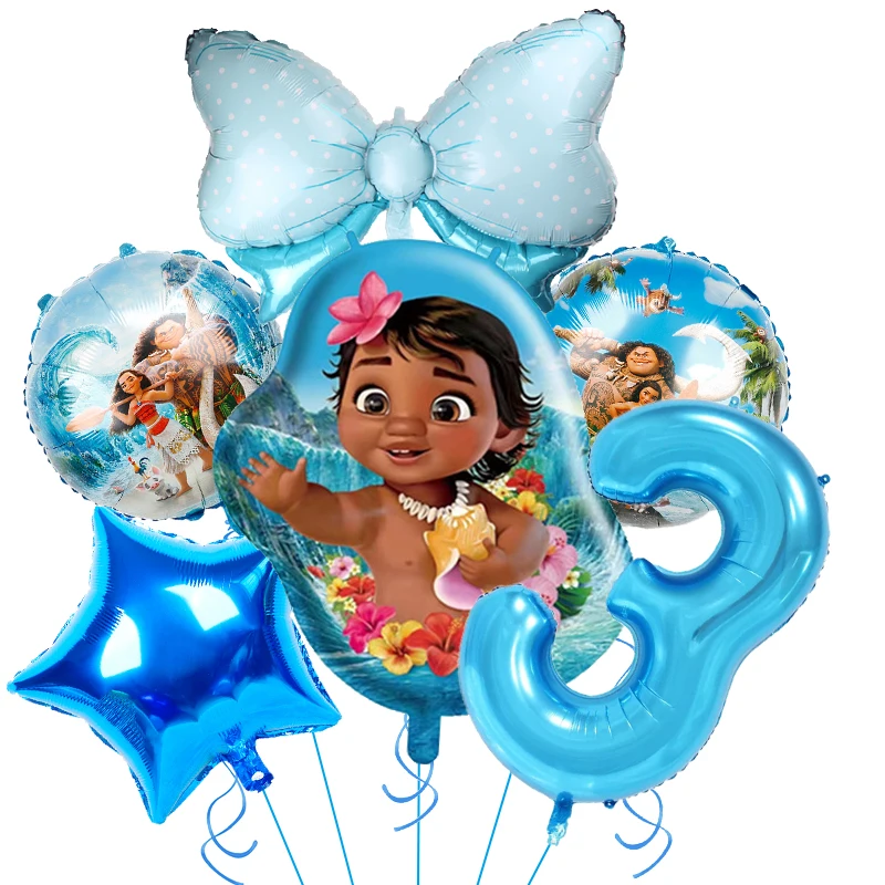 Disney Moana Balloons Set Kids Girls Birthday Party Decorations Baby Shower Maui Inflatable Helium Globos Supplies